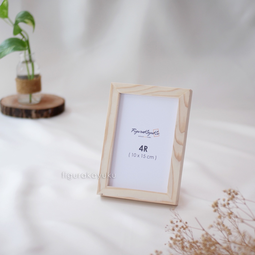 Figura Kayu 4R 10 x 15 Cm Frame Foto Pigura Kayu Jati Belanda