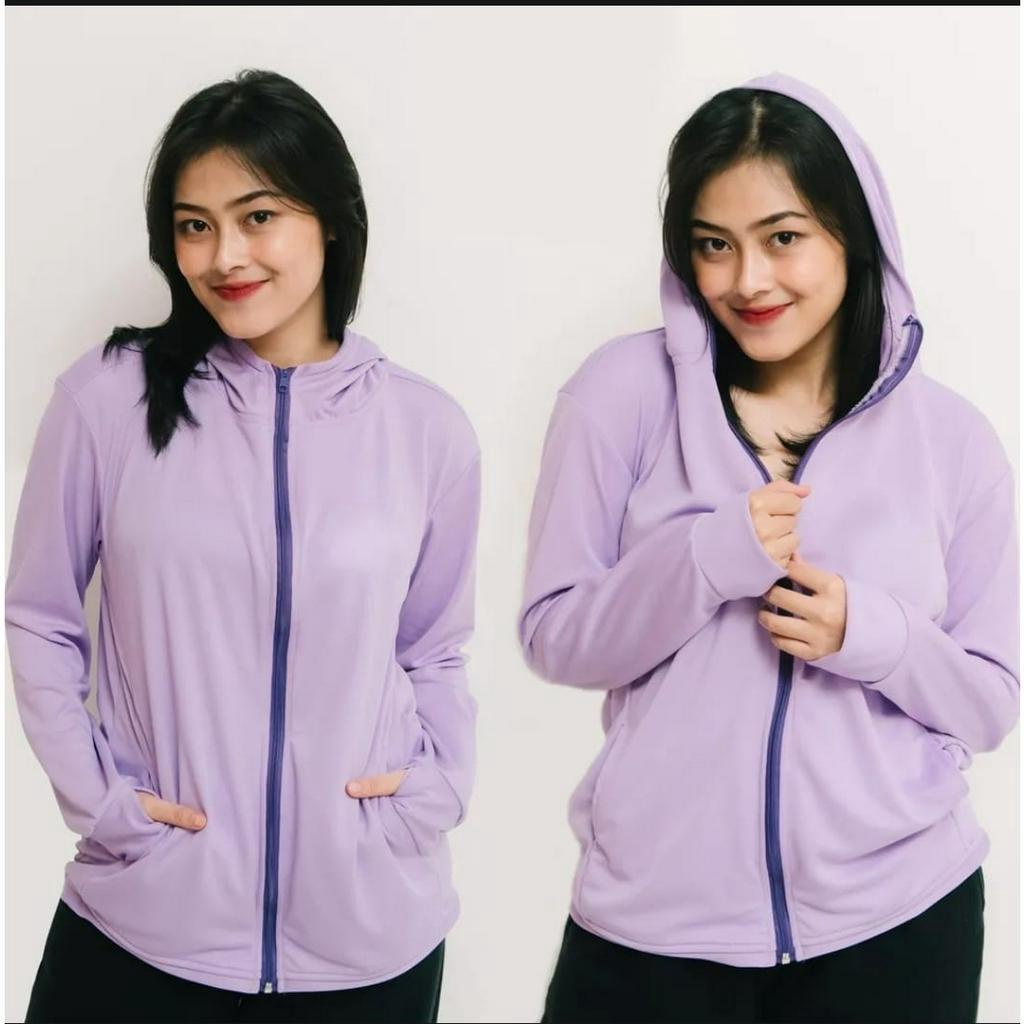 Jaket Olahraga Wanita Jaket Mesh airsm jaket olahraga senam gym jogging berlari bersepeda fitnes running jaket olahraga outdoor pelindung UV