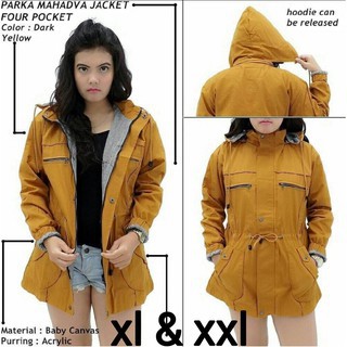 TERMURAH ! Jaket Parka Cewek - Parka Wanita Canvas - Parka Ledies Acrylic XL XXL XXXL