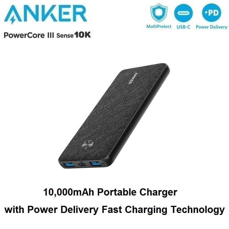 ANKER A1248 - PowerCore III Sense 10000mAh - Support USB-C PD 20W - Powerbank 10000mAh Terbaru dari ANKER