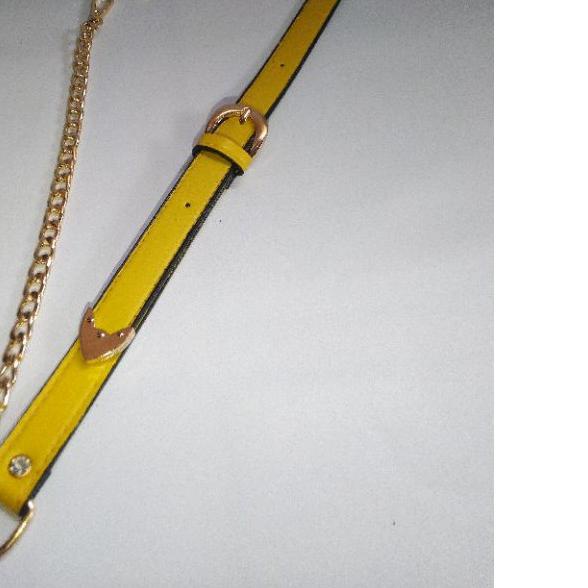 ☑ bagstrap kombinasi bahan dan rantai adjustable Leather tas tali panjang strap tas ✦