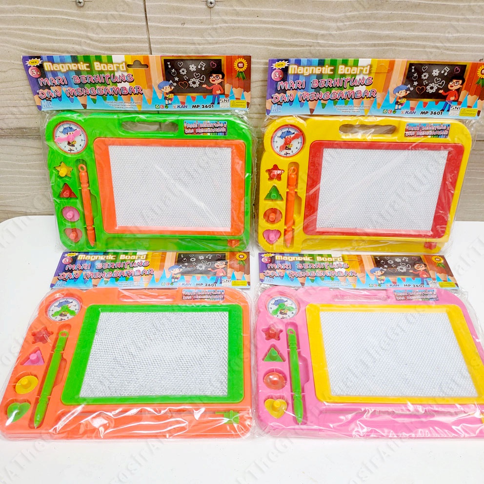 MAGNETIC BOARD MARI BERHITUNG MAINAN EDUKASI PAPAN TULIS MAGNET GAMBAR MENULIS CORAT-CORET