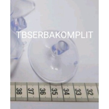 Kop Kaca Karet Bening 2" Rubber Glass Suction 2in 5cm 5 cm Tempelan Kaca Kolahar Meja 50mm 50 mm