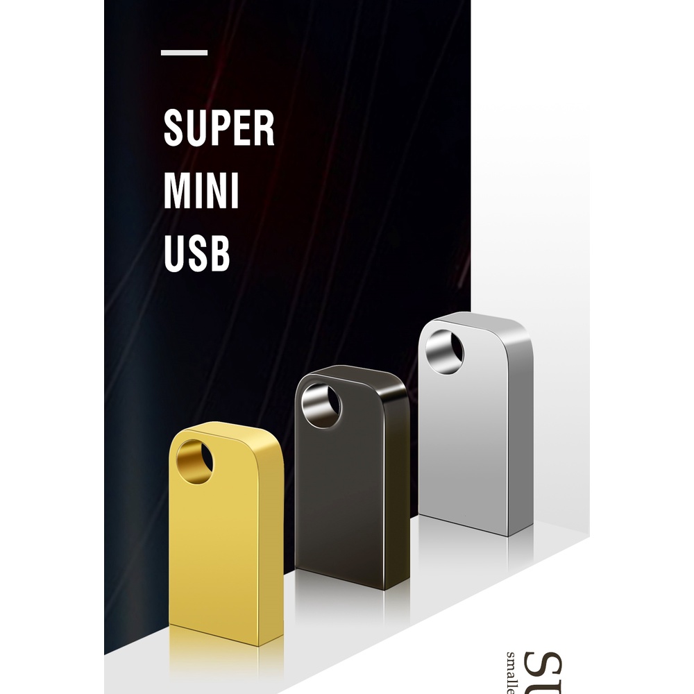 Flash Disk USB Mini High Speed Portable 4GB / 8GB / 16GB / 32GB / 64GB / 128GB Warna Hitam / Silver / Emas
