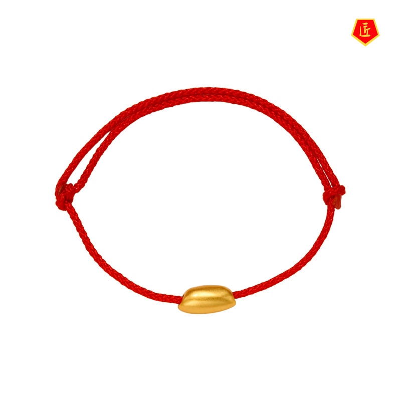 [Ready Stock]Little Golden Beans Red Rope Bracelet Couple Accessories