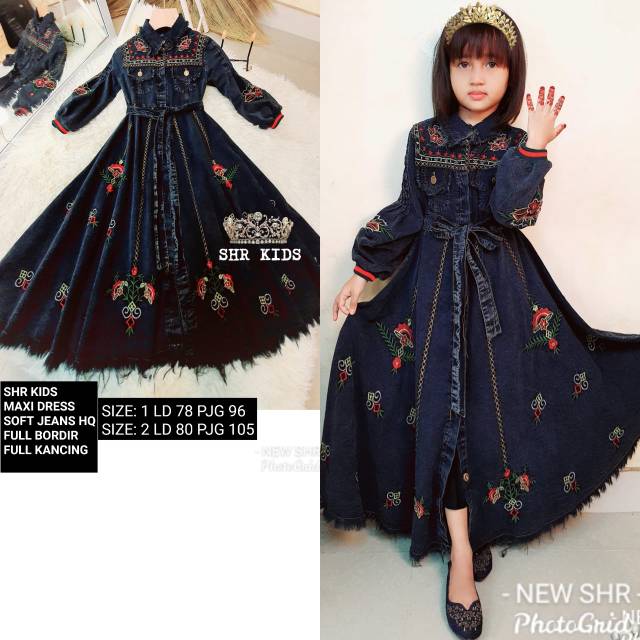 NEW MAXI DRESS SHOF JEANS SHR KIDS ORI SHR
