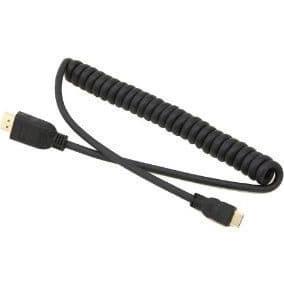Mini HDMI to Full HDMI Coiled Cable 30cm extended to 80cm