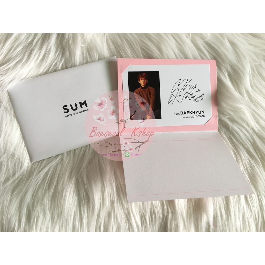 EXO SM COEX Official Goods - Artist Birthday Card 2017