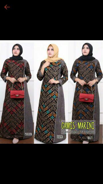 Gamis Marini Gamis Batik Cantik Batik Gamis Bagus Seragaman Pesta Gamis Syari Batik Cantik Katun