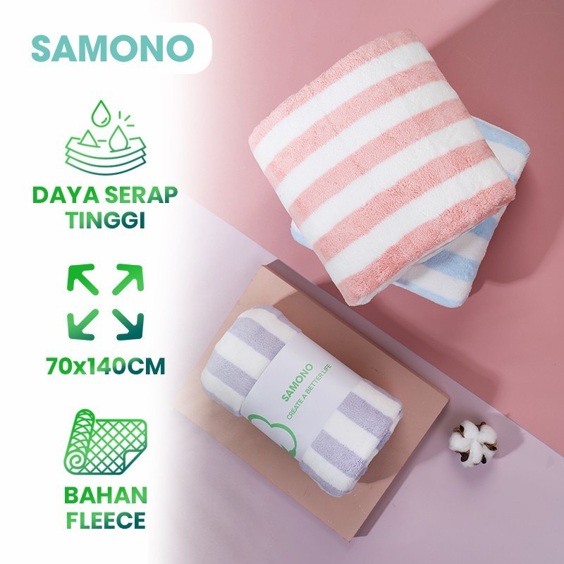 HANDUK MANDI SAMONO ST20 Tebal Fleece Cepat Kering Fiber Magic Towel