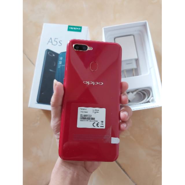 OPPO A5S 3/32  SECOND FULL SET WARNA MERAH