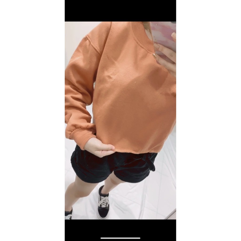 Hoodietrending - [Cod] Sweater Crop Wondrous Tumblr 14 Warna Allsize & Oversized Korean Style Terlaris-SALMON