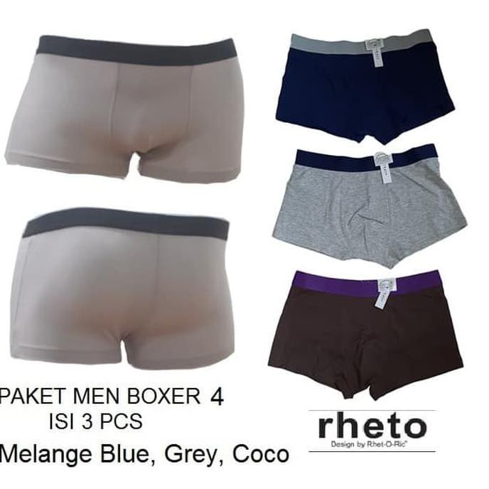 Paket Men Boxer Rheto isi 3pcs