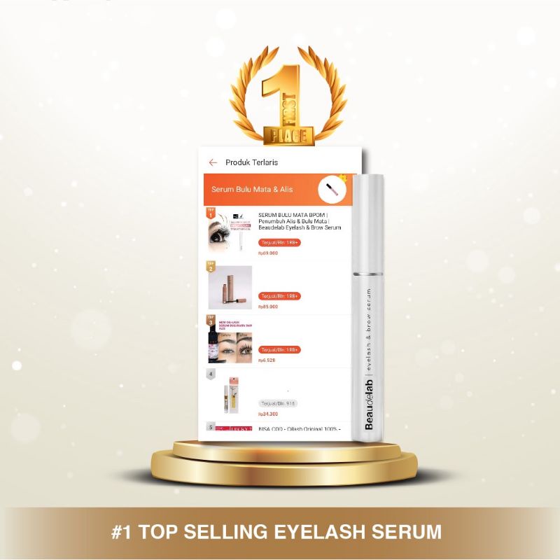 BEAUDELAB EYELASH &amp; BROW serum bulu mata dan alis melebatkan menumbuhkan beautylab inc