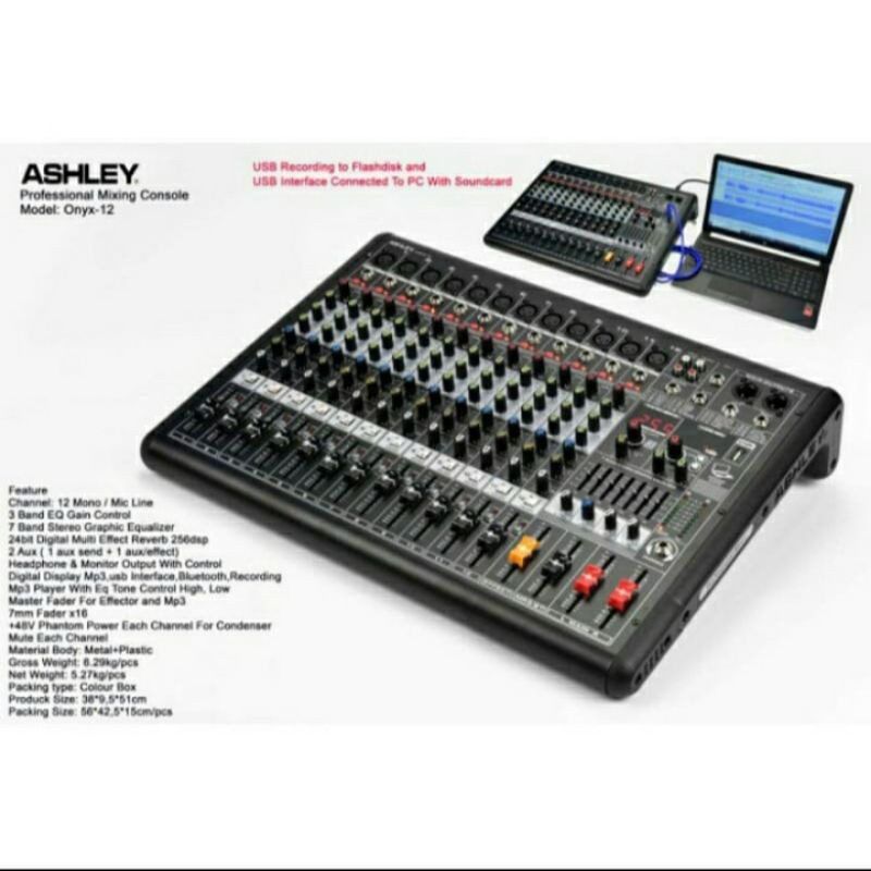 Mixer Audio Ashley ONYX 12 Profesional Analog Mixer