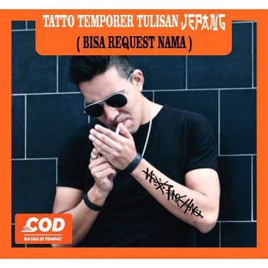 Tato Tulisan Jepang / Cina / Kanji / Korea - Custom Tato Temporer - Bebas Request
