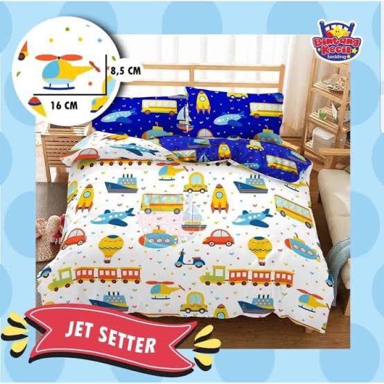Einhomestuff Sprei Bintang Kecil Motif Jet Setter