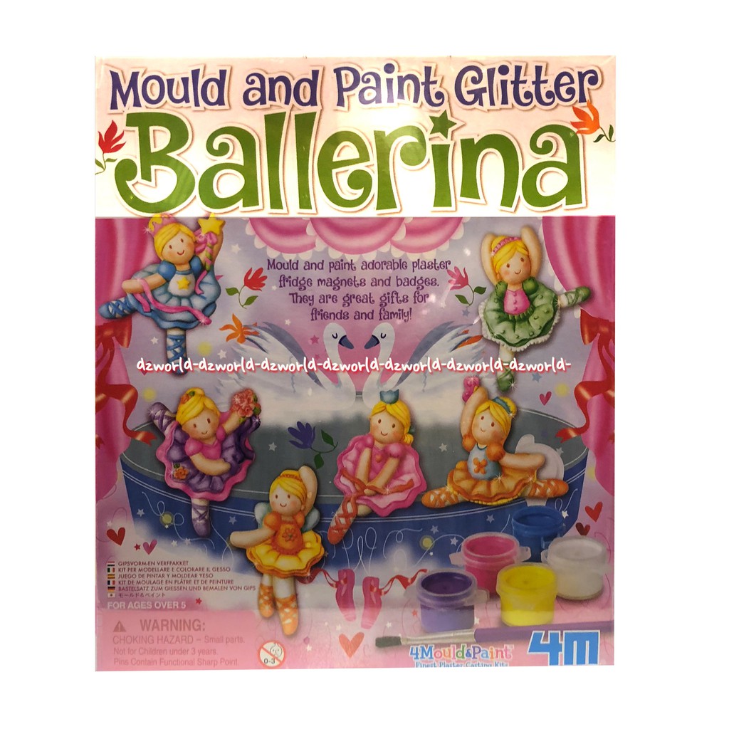 4M Mould and Paint Glitter Ballerina Menghias Keramik Balet Ballerina