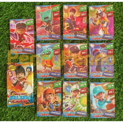 Kartu / Trading Card Game Boboiboy Galaxy 1 Pack isi 10 Kartu Merek DG