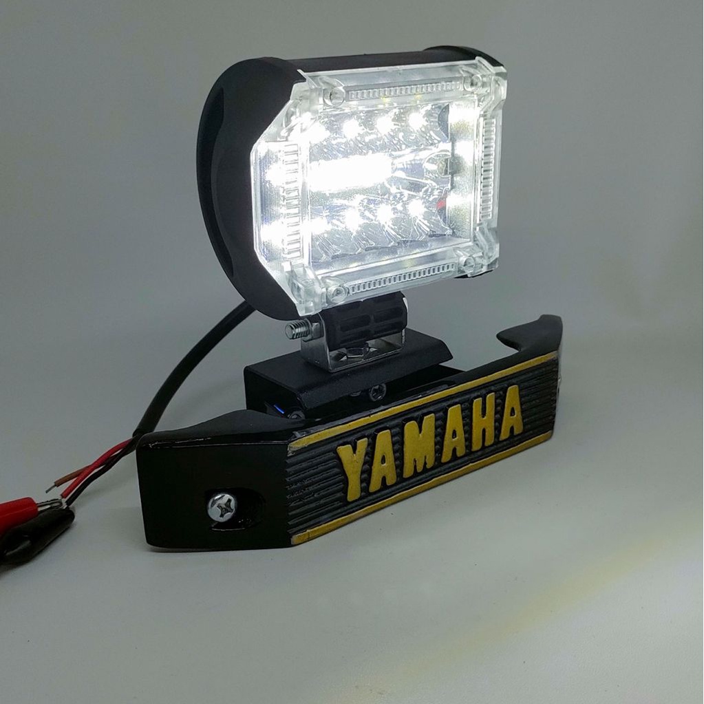 ( PAKET ) LAMPU TEMBAK / LAMPU SOROT LED 18MATA 2MODEL + BREKET KUMIS PNP RX-KING