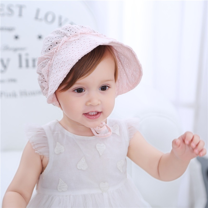 Tokobia Topi bayi perempuan import baby bonnet renda HAT105