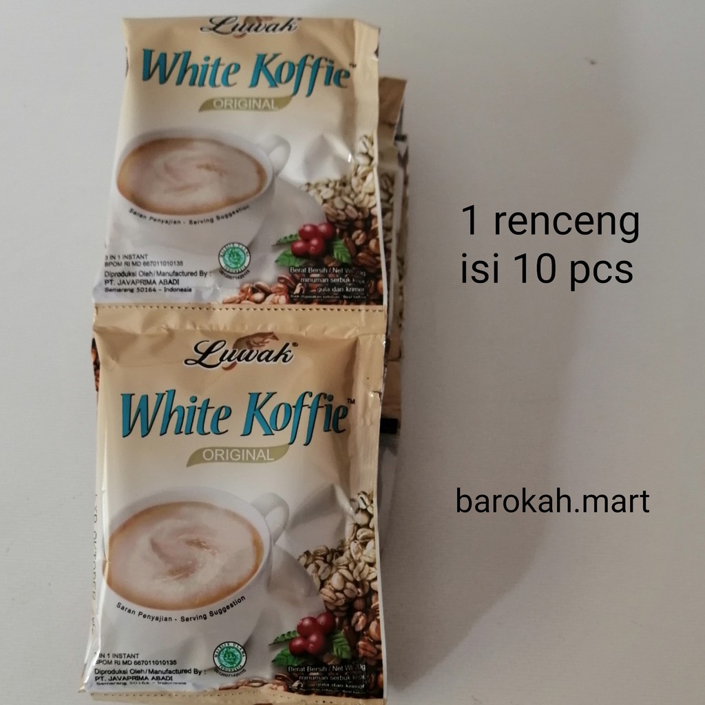

Luwak White Koffie Original kopi renceng isi 10 pcs x 20 g