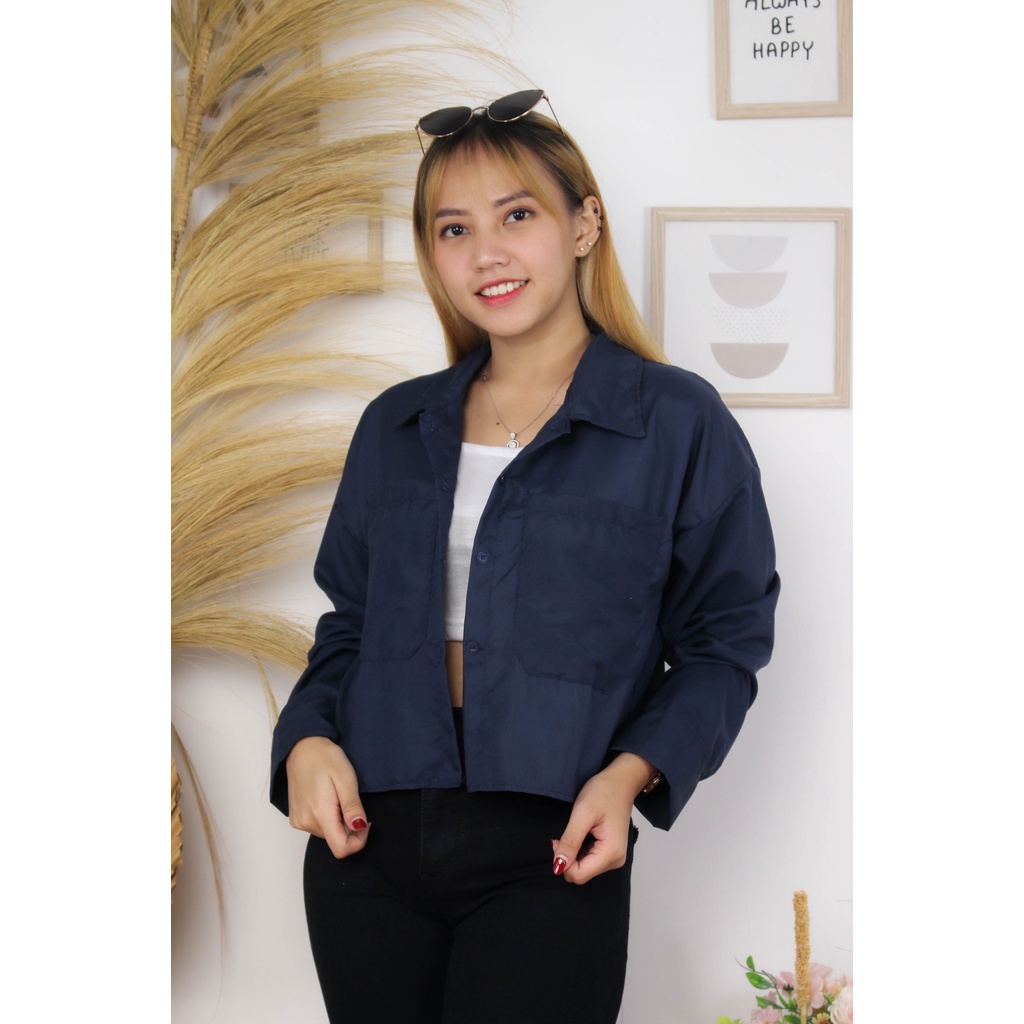 RX Fashion - Kemeja Gita Rami Basic / KEM TASA / GIOMI LINEN RAMI SHIRT - BN-NAVY