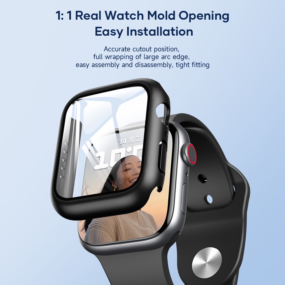 APPLE WATCH Integrated Case with Tempered Glass iWatch 2 in 1 Screen Protector Front Cover