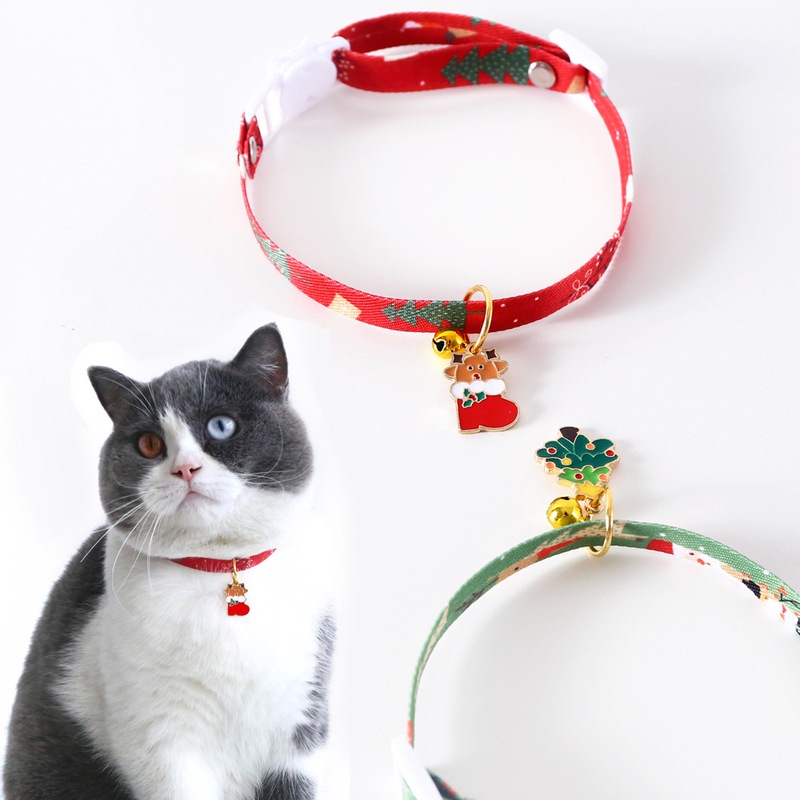 Kalung Liontin Lonceng Natal anti Bengkak adjustable Untuk Anjing / Kucing Peliharaan