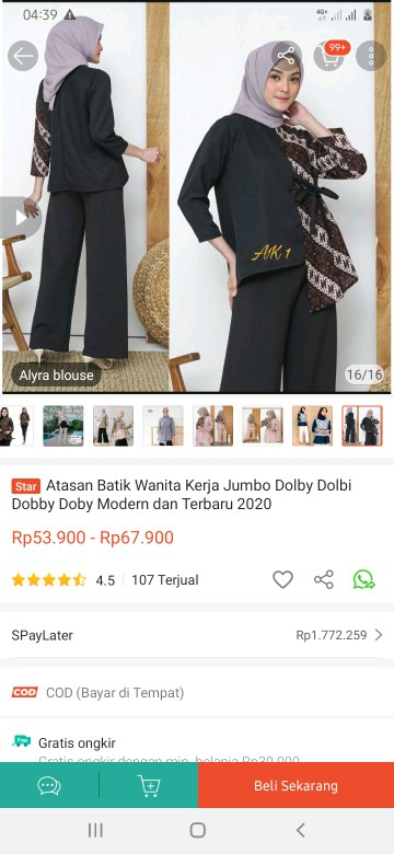 Atasan Batik Wanita Kerja Jumbo Dolby Dolbi Dobby Doby Modern Dan Terbaru 2020