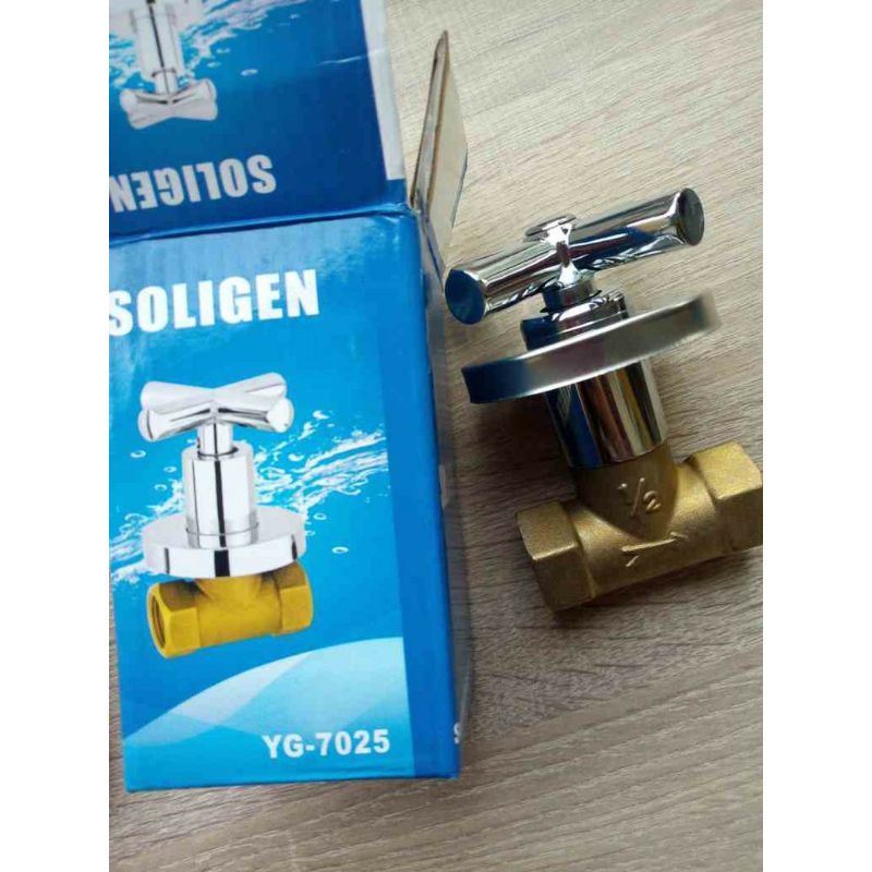 STOP KRAN SOLIGEN KUNINGAN 7025, KERAN TANAM KUNINGAN