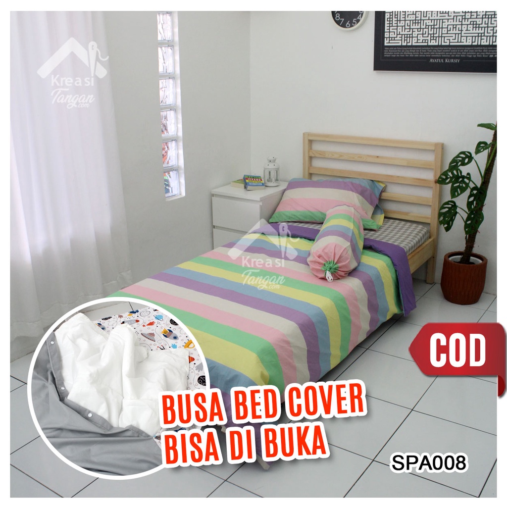 SET BED COVER ANAK KANCING + BEDCOVER SPA008