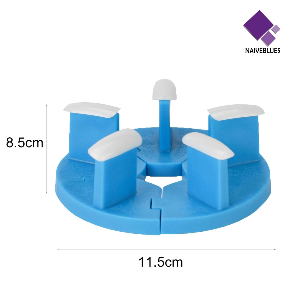 Naiveblue 1 Set Stand Display Kuku Palsu Bahan Plastik Dapat Dilepas Reusable