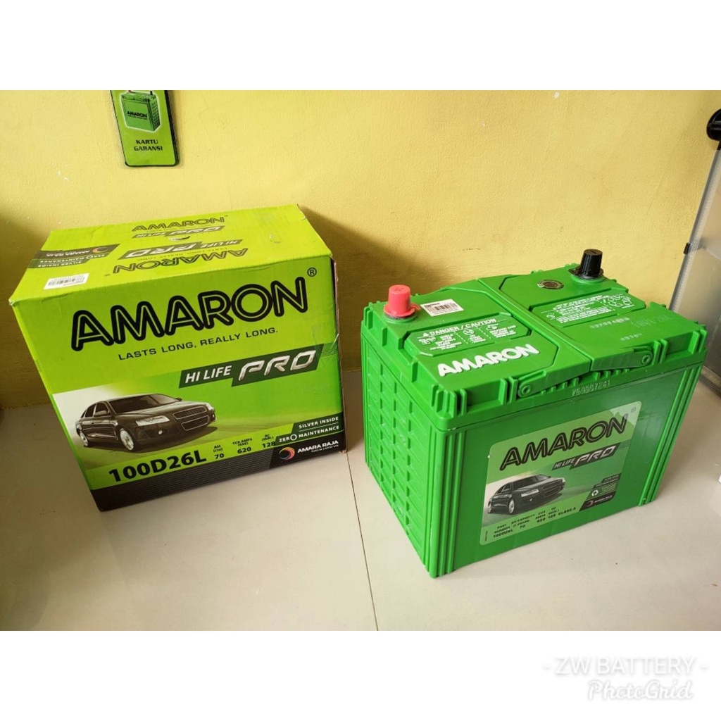 Aki Mobil ALPHARD, CAMRY, INNOVA DIESEL 100D26L-NX110-5L AMARON HILIFE