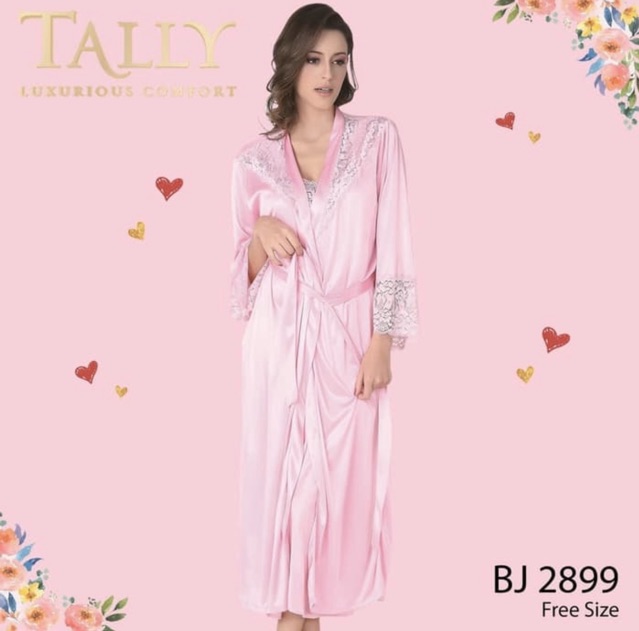 Baju Tidur Kimono Satin + Lingerie seksi TALLY 2899 Premium satin