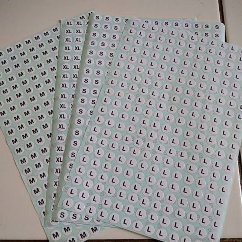 

Stiker segel stiker segel ukuran/Size ukuran baju kaos dll stiker size custom