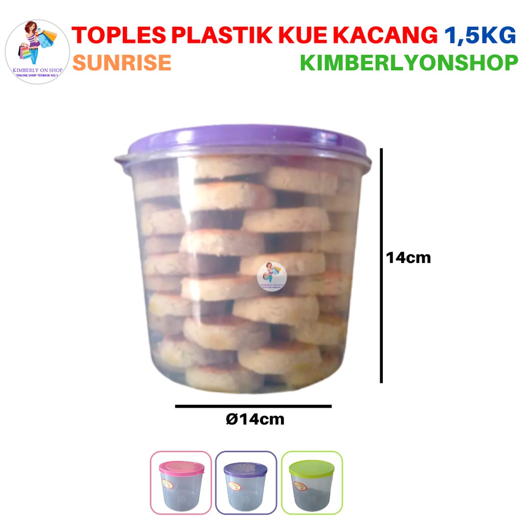 Kimberlyonshop Toples Sealware Plastik Anggrek Tempat Makan1,5kg Sunrise