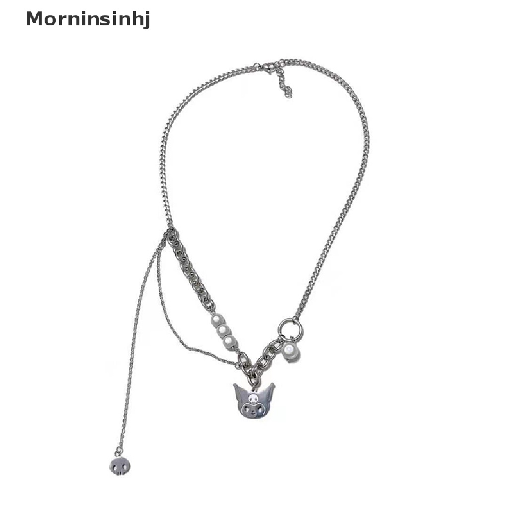 Mornin Kuromi Kalung Kartun Kawaii Anime Multi-Layer Liontin Klavikula Kalung Gadis Fashion Alloy Sweater Rantai Wanita Perhiasan Hadiah id