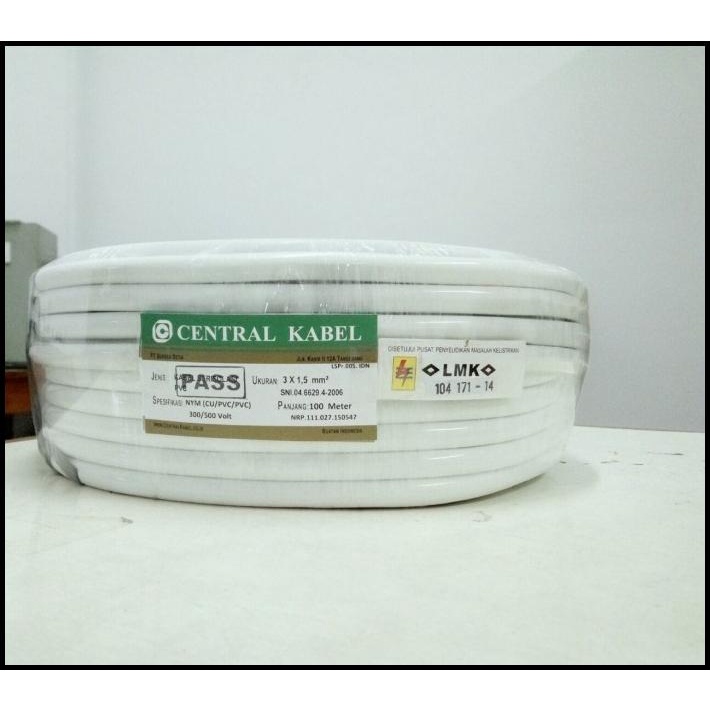 Sni Central Kabel Listrik Nym 3X1.5 Kabel Nym 3X1,5 Nym 3 X 1.5 Meter