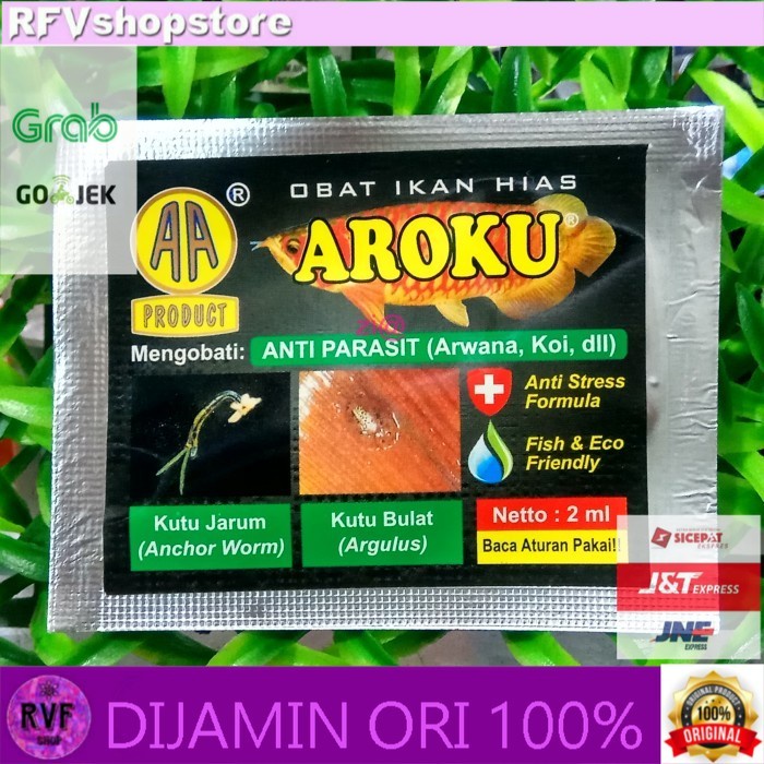 AROKU ANTI PARASIT OBAT IKAN ARWANA KOI OBAT IKAN HIAS AQUARIUM ORI
