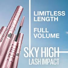 MAYBELLINE SKY HIGH Waterproof Very Black Mascara l ❤ jselectiv ❤ ORI✔️BPOM✔️ Maskara MAYBELLINE Paling VIRAL!