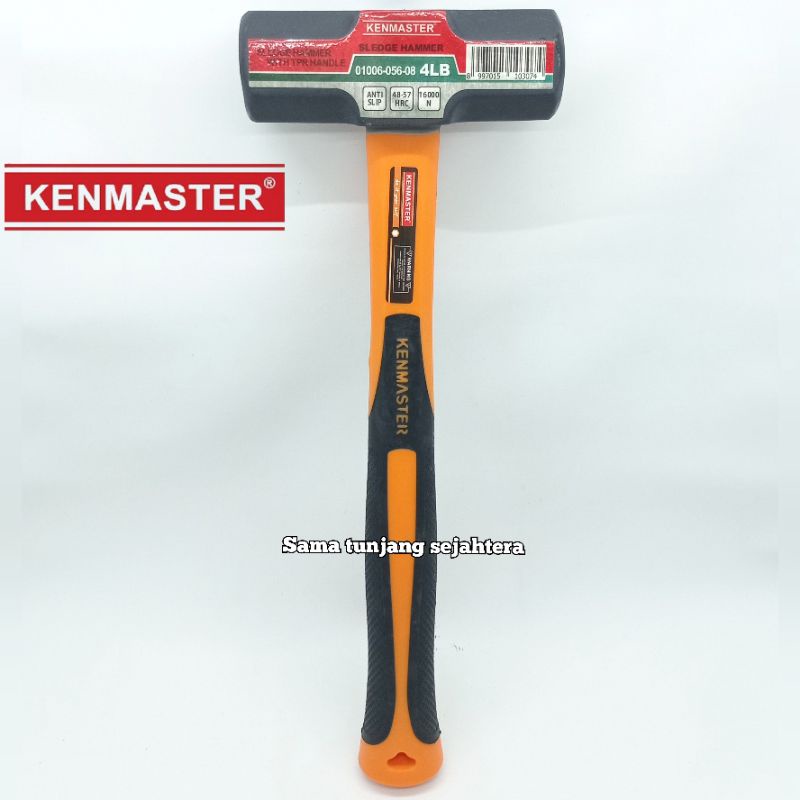 KENMASTER PALU GODAM 4 LB GAGANG FIBER KARET / PALU BATU BODEM 4 LB KENMASTER