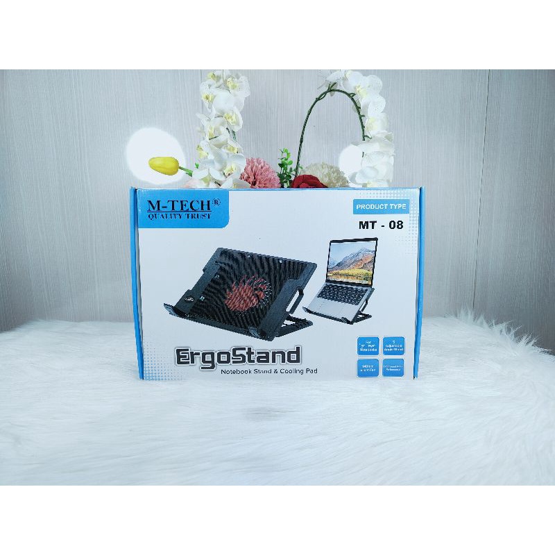 M-Tech Ergostand Cooling pad MT-08 New Bergaransi