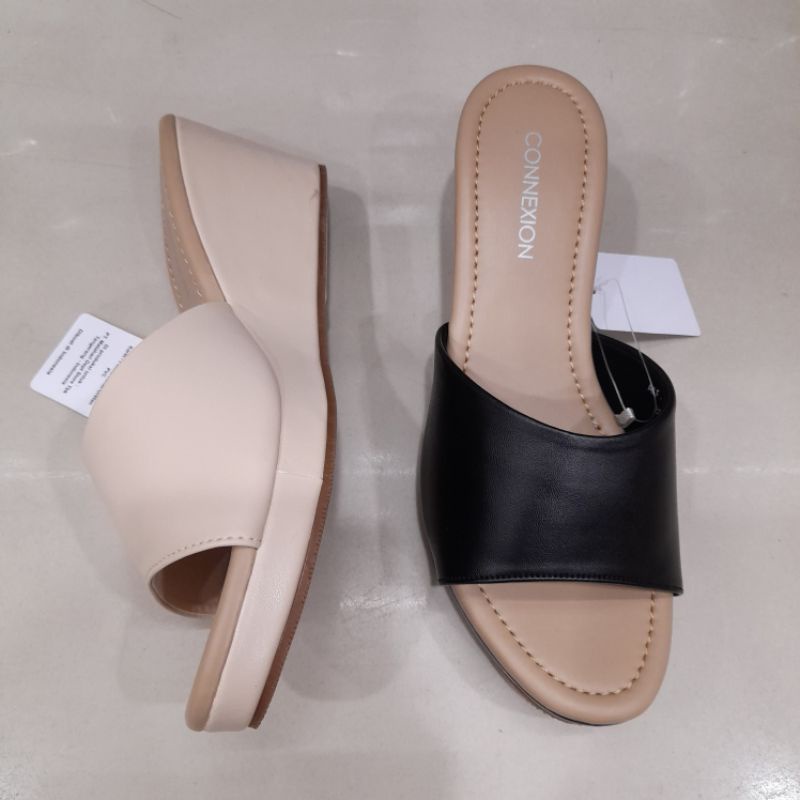 sandal wedges wanita connexion