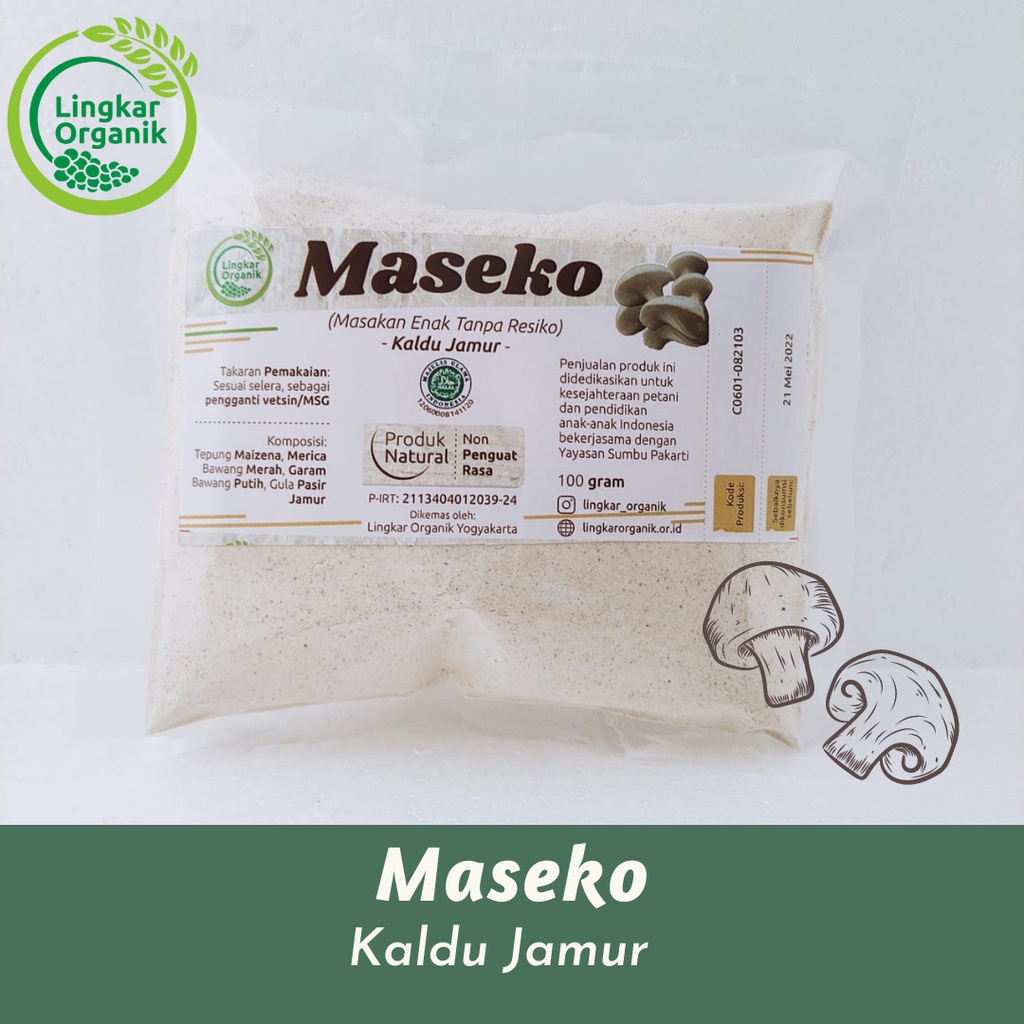 

Maseko Kaldu Jamur Non MSG Kaldu Organik MPASI Lingkar Organik
