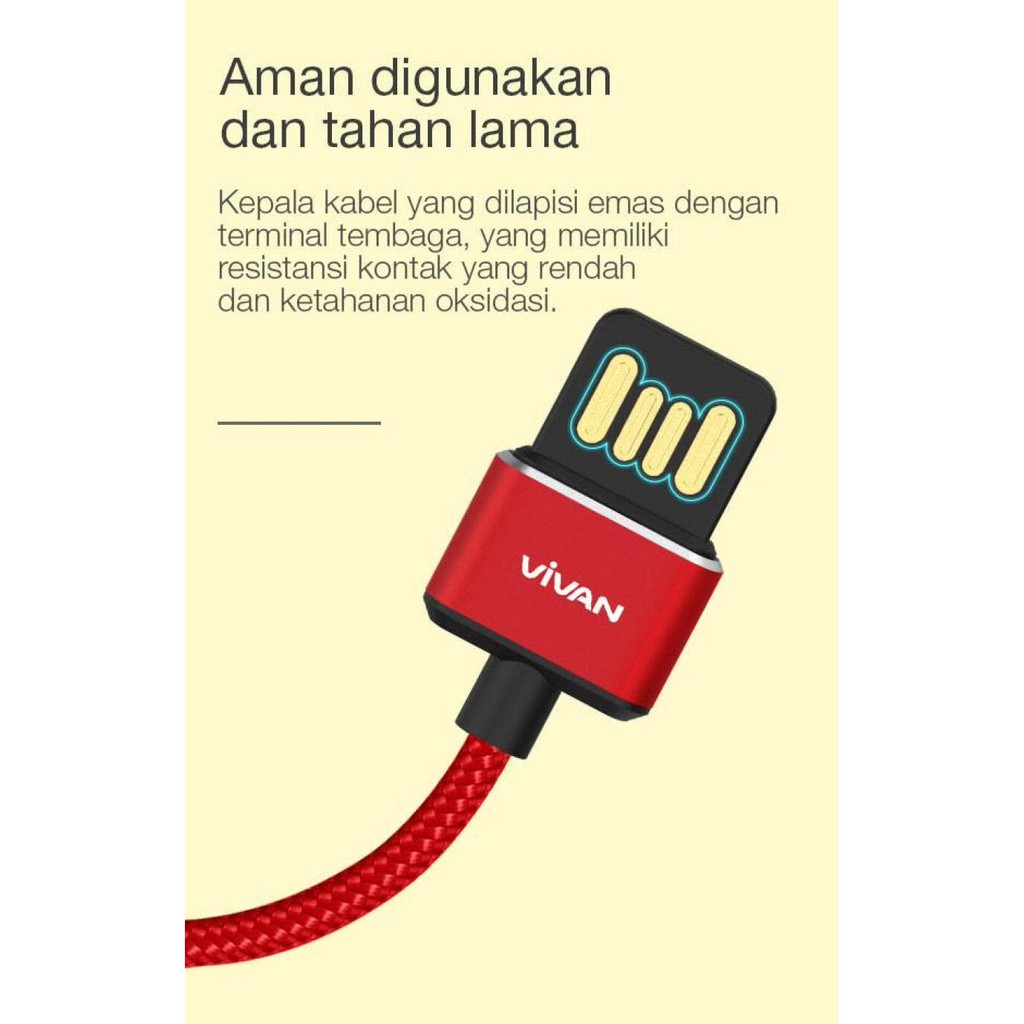 VIVAN Kabel Data BWM100 2.4A 1M Micro USB