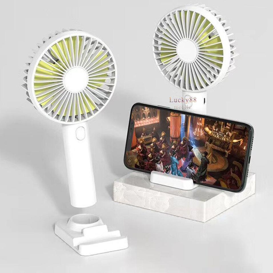 Lagi murah--Kipas Genggam Mini USB Isi Ulang Dengan Stand Hp dan 3 Gigi Kecepatan Kipas Angin Mini B