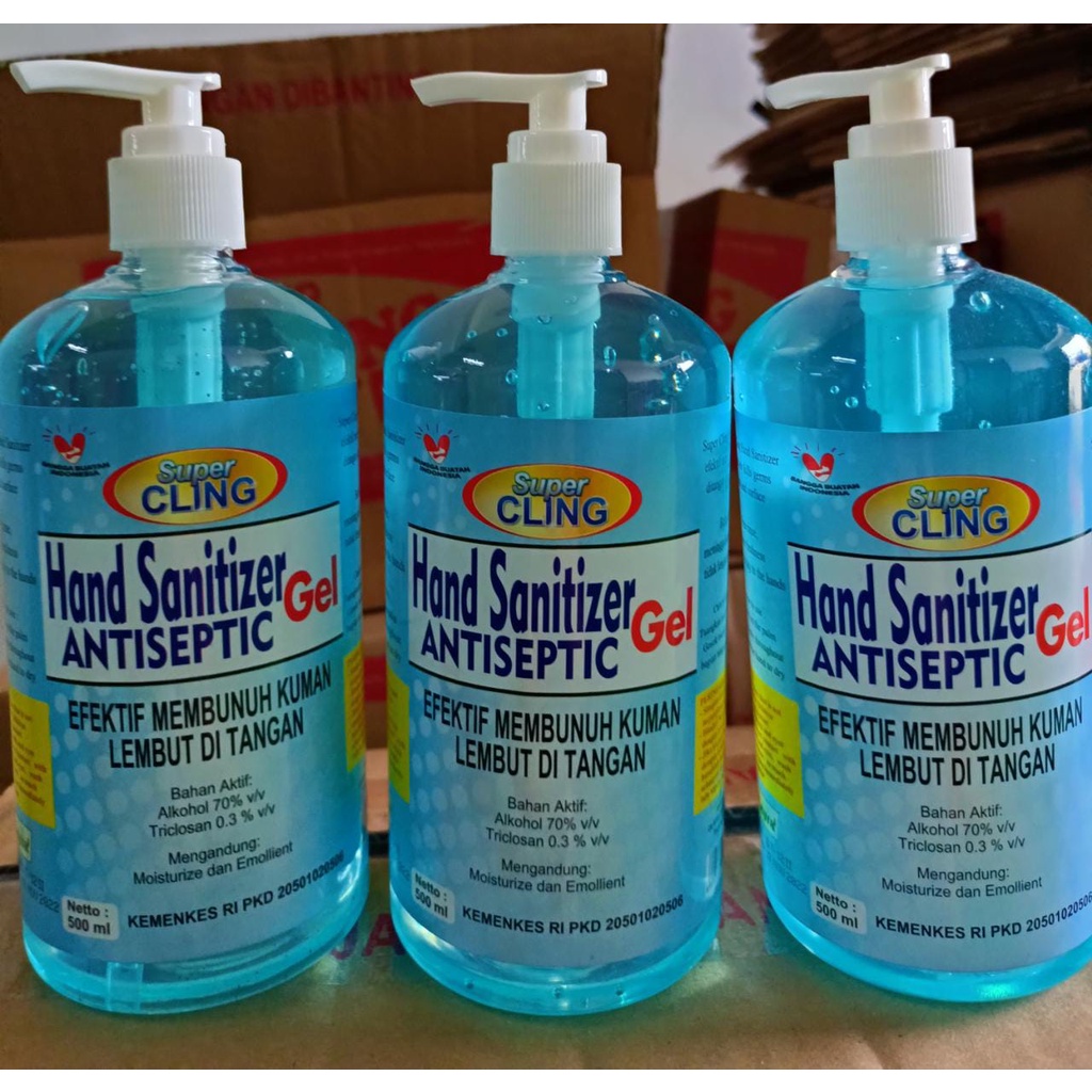 hand sanitizer Gell 500ml pump termurah / Kemenkes / handsanitizer antiseptic