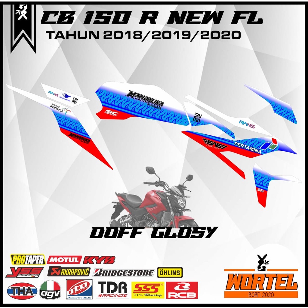 Striping HOLOGRAM CB150R- Stiker lis Decal New CB150R v3 Facelift 2018-2021 Mandalika