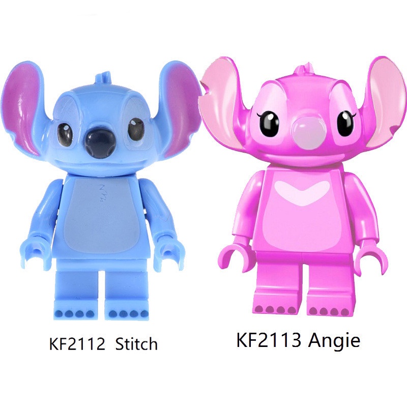 Mainan Balok Bangunan Disney Lilo Stitch Bahan ABS Untuk Hadiah Ulang Tahun Anak